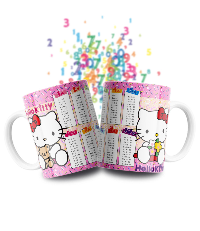 Taza Tablas Multiplicar - Hello Kitty