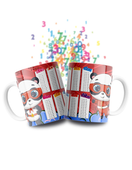 Taza Tablas Multiplicar - Animales