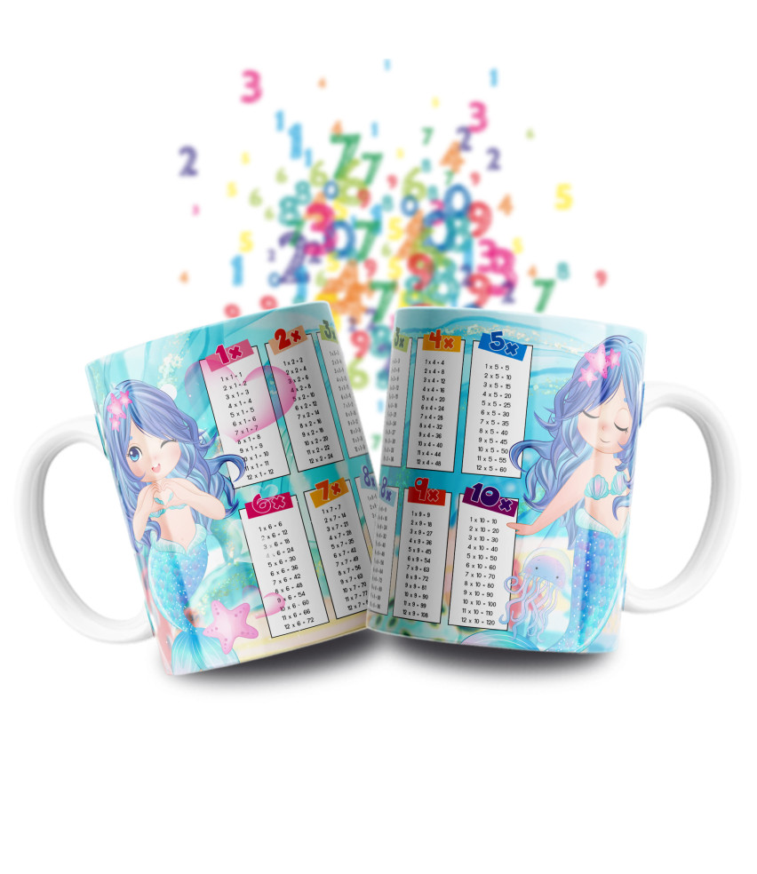 Taza Tablas Multiplicar - Sirena
