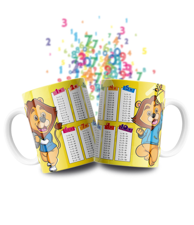 Taza Tablas Multiplicar - Animales