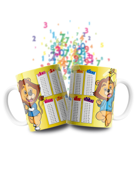 Taza Tablas Multiplicar - Animales