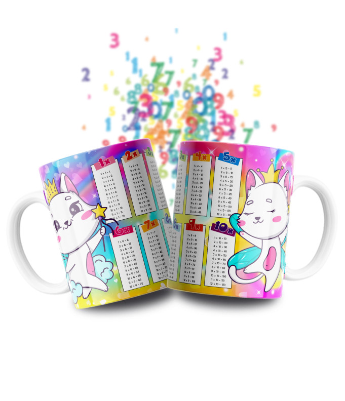 Taza Tablas Multiplicar - Animales