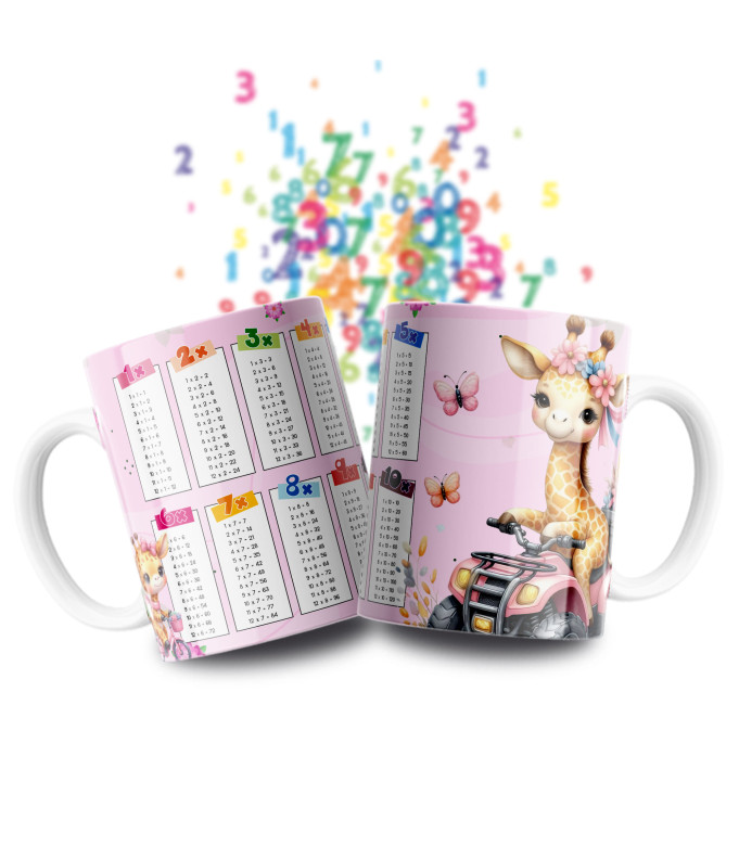 Taza Tablas Multiplicar - Animales