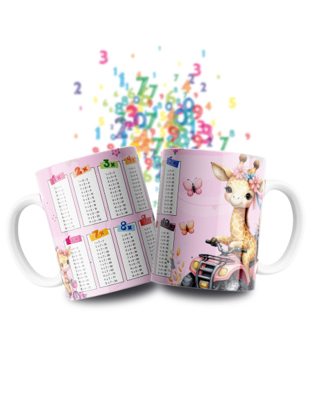 Taza Tablas Multiplicar - Animales
