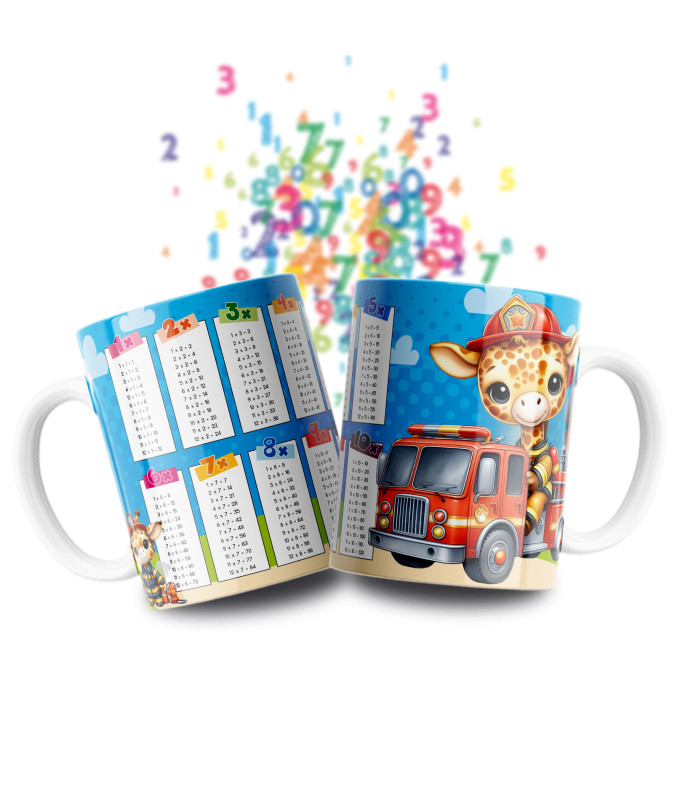 Taza Tablas Multiplicar - Animales
