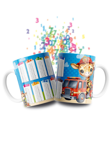 Taza Tablas Multiplicar - Animales