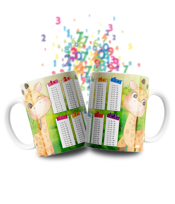 Taza Tablas Multiplicar - Animales