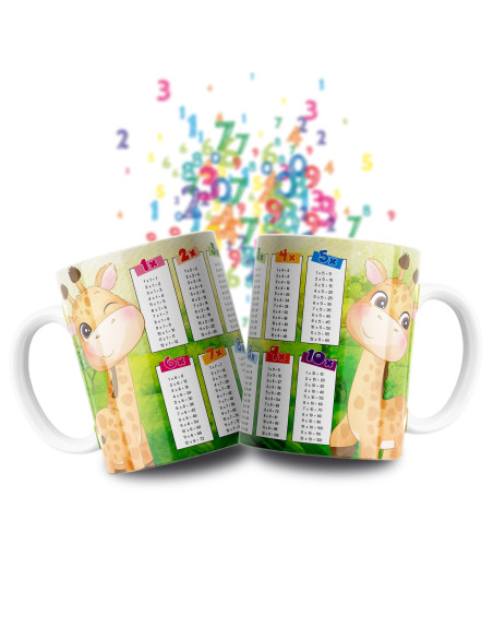 Taza Tablas Multiplicar - Animales