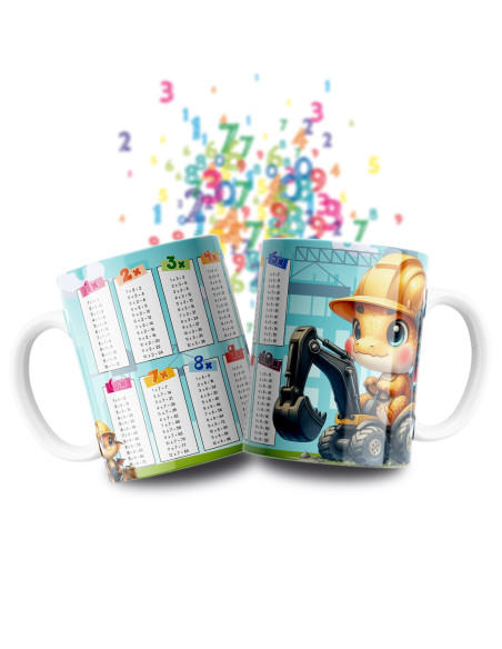 Taza Tablas Multiplicar - Animales